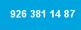 926 381 14 87 926 381 14 87